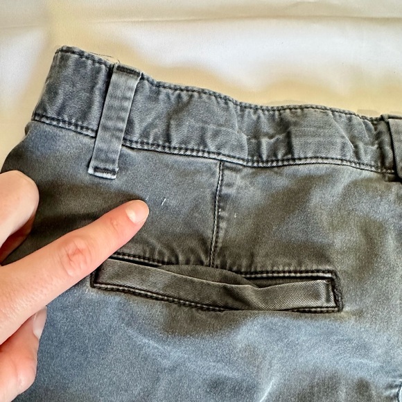 Gap Women Girlfriend Chinos Washed Black Gray Cotton Pants Striped Side Size 2 - Picture 11 of 13